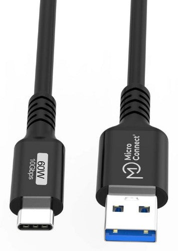 Microconnect USB3.2AC15 USB cable USB 3.2 Gen 2 (3.1 Gen 2) 1.5 m USB C USB A 60 W Black