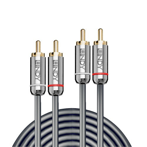 Lindy 2m Dual Phono Audio Cable, Cromo Line