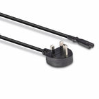 Lindy 1m UK 3 Pin Plug To IEC C7 Mains Power Cable, Black